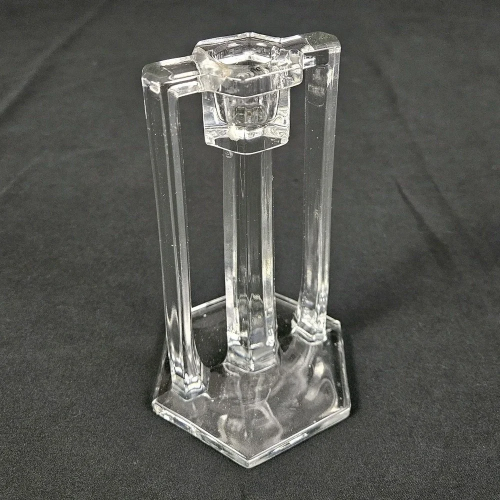 Vintage Crystal Westmorland Candle Holder Candlestick Art Deco 1920's Old Money